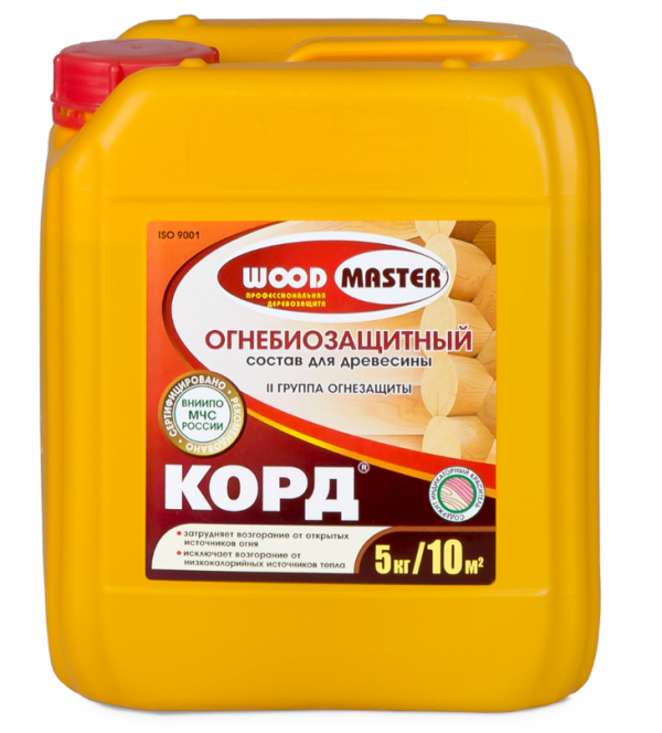 Огнебиозащитный пропиточный состав для древесины КОРД 5кг