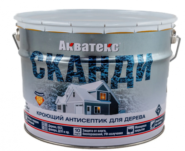 Антисептик для дерева АКВАТЕКС СКАНДИ кроющий 0.75л